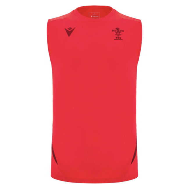 2025-2026 Wales Rugby Training Sleeveless Shirt (Red) (Your Name)