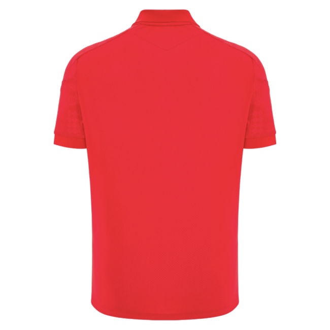 2025-2026 Wales WRU Rugby Travel Poly Polo Shirt (Red)