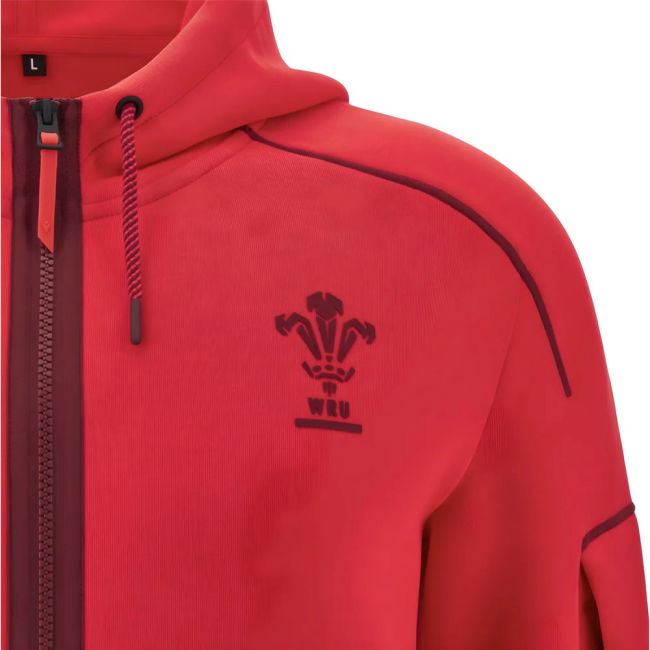2025-2026 Wales WRU Ath Travel Player Full Zip (Red)