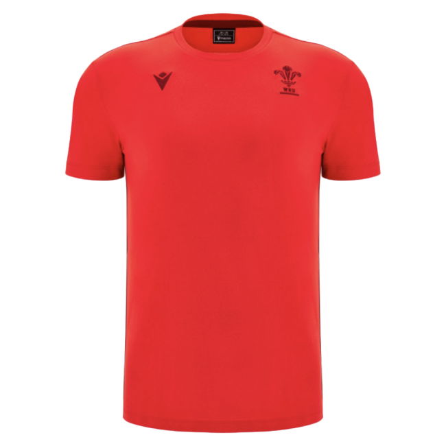 2025-2026 Wales WRU Travel Cotton Tee (Red) - Kids (Your Name)
