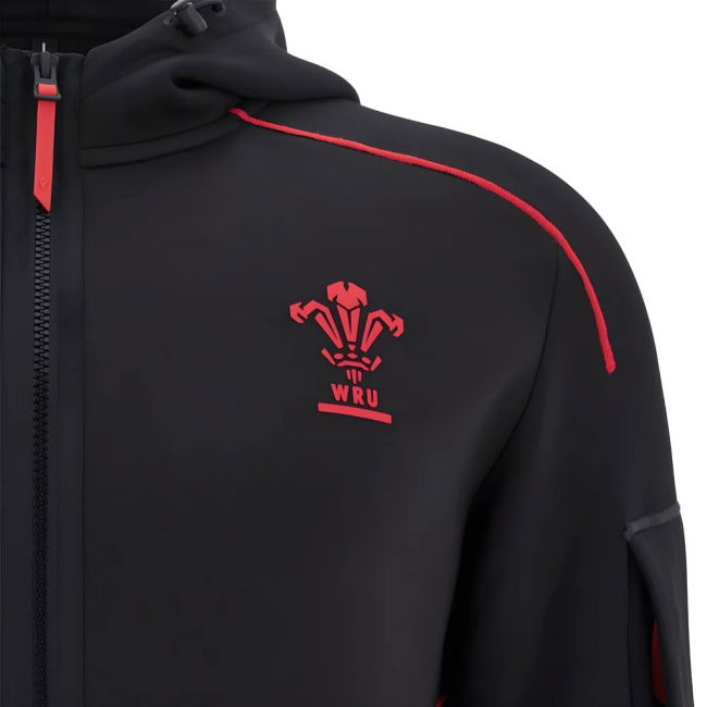 2025-2026 Wales WRU Ath Travel Tech Hoody (Black)