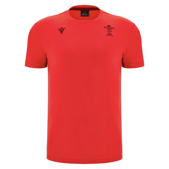 2025-2026 Wales WRU Rugby Travel Cotton Tee (Red) (Your Name)