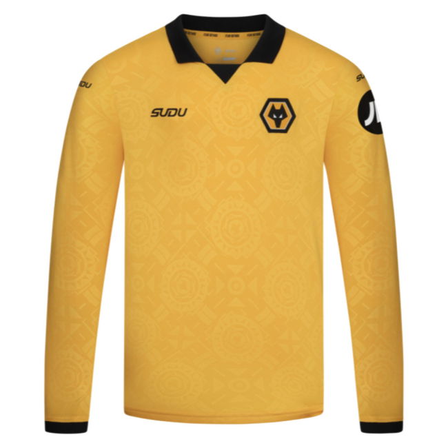 2025-2026 Wolves Long Sleeve Home Shirt - Kids (J.Moutinho 28)