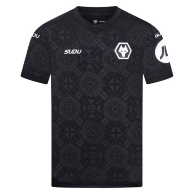 2025-2026 Wolves Goalkeeper Home Shirt (Black) - Kids (Jose Sa 1)