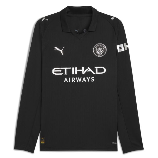 2025-2026 Man City Long Sleeve Away Shirt (Castellanos 10)