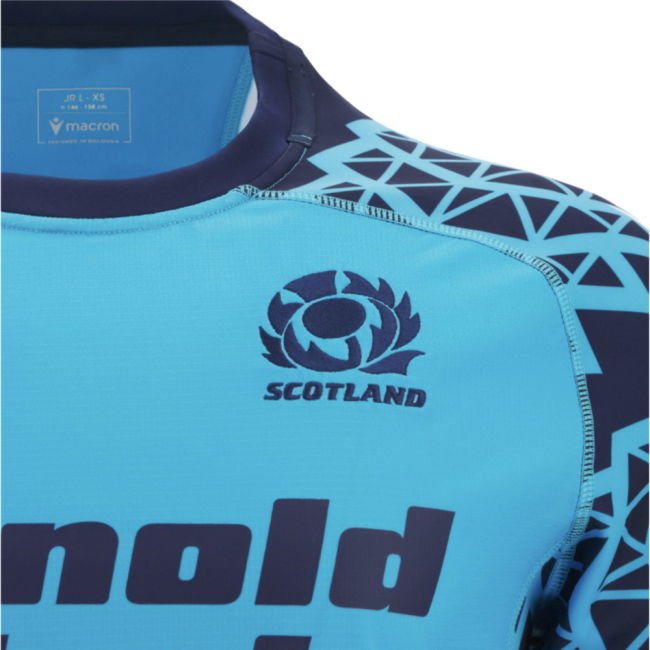 2025-2026 Scotland Rugby Training Jersey (Navy-Sky) - Kids