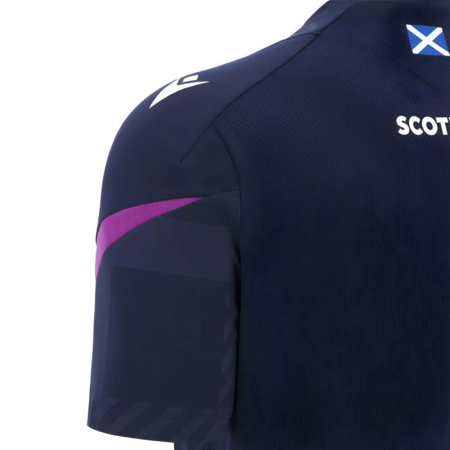 2025-2026 Scotland Rugby Training Poly Shirt (Navy) - Kids