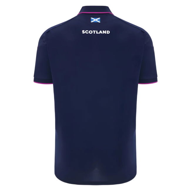 2025-2026 Scotland Rugby Travel Poly Polo Shirt (Navy)
