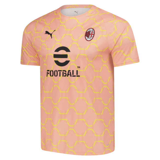 2025-2026 AC Milan Warm Up Jersey (Pink Fruit) (Your Name)