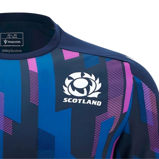 2025-2026 Scotland Rugby Warm Up Shirt (Navy) - Kids