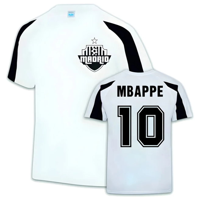 Kylian Mbappe Real Madrid Sports Training Jersey (White)