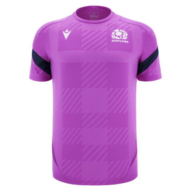 2025-2026 Scotland Rugby Training Poly Shirt (Purple) (Your Name)