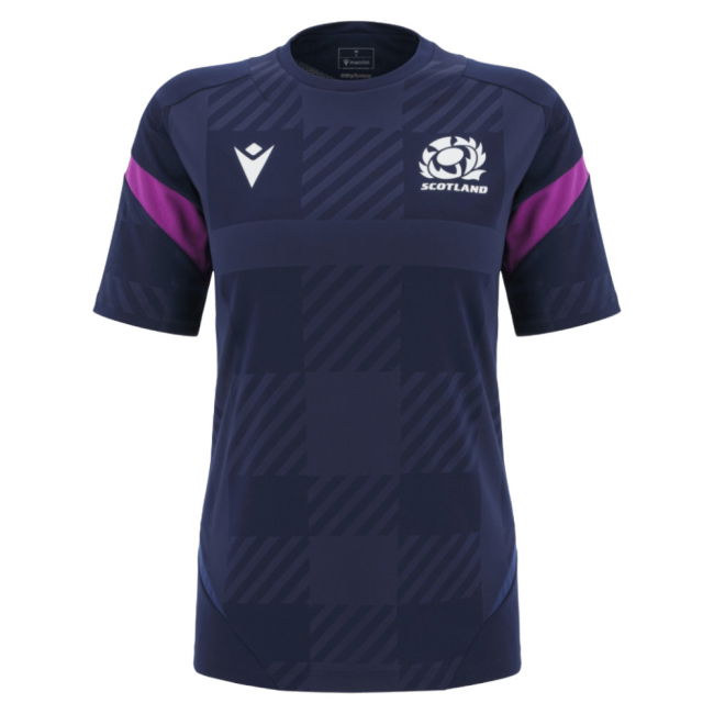 2025-2026 Scotland Rugby Training Shirt (Navy) - Womens (Your Name)