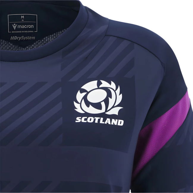 2025-2026 Scotland Rugby Training Shirt (Navy) - Womens