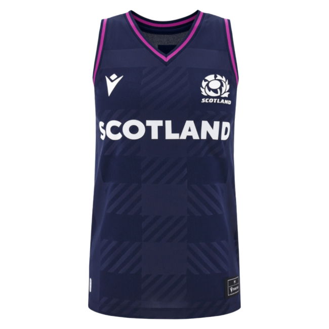 2025-2026 Scotland Rugby Training Singlet (Navy) - Womens (Your Name)