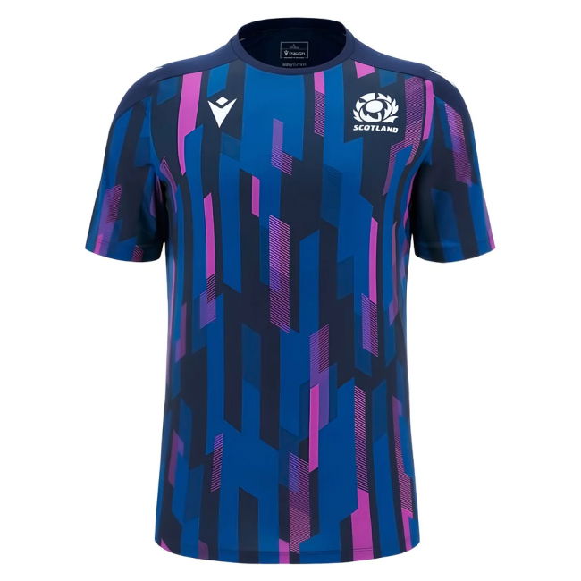 2025-2026 Scotland Rugby Warm Up Shirt (Navy) (Your Name)
