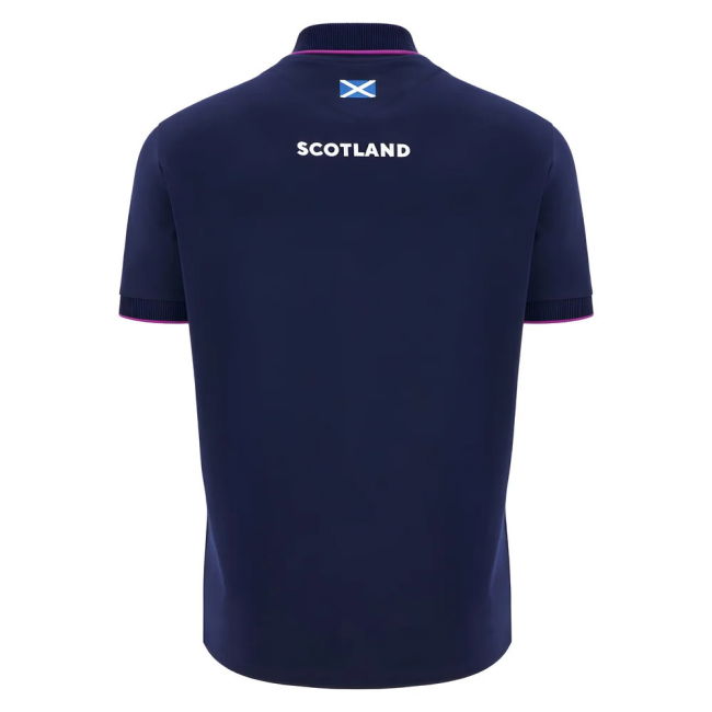 2025-2026 Scotland Rugby Ath Polo Piquet Shirt (Navy)