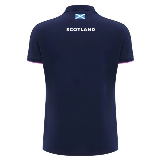2025-2026 Scotland Rugby Travel Polo Shirt (Navy) - Womens