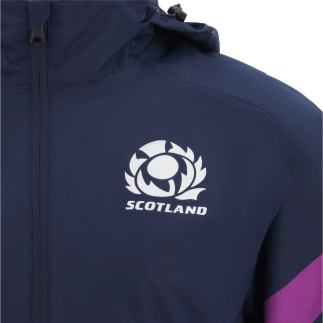 2025-2026 Scotland Rugby Training Rainjacket (Navy)