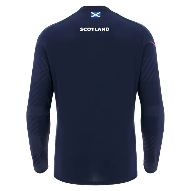 2025-2026 Scotland Rugby Training Poly LS Shirt (Navy)