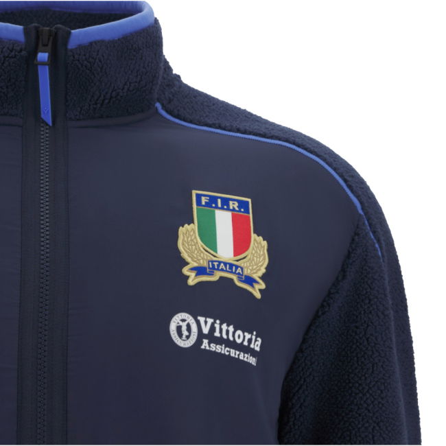 2025-2026 Italy FIR Rugby Ath Teddy Jacket (Navy)