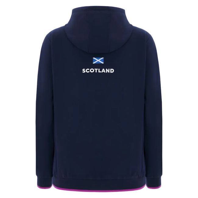 2025-2026 Scotland Rugby Travel Full Zip Hoody (Navy) - Womens