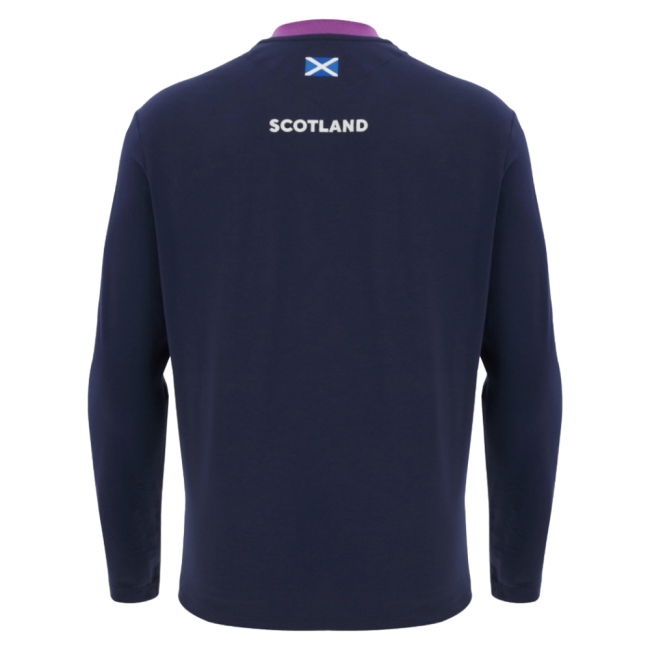 2025-2026 Scotland Rugby Ath Cotton LS Tee (Navy)