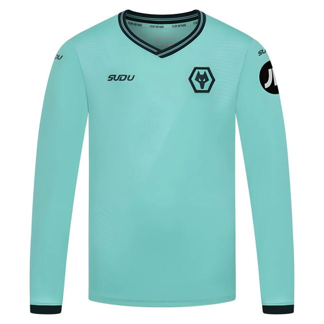 2025-2026 Wolves Long Sleeve Away Shirt (Kids) (Agbadou 12)