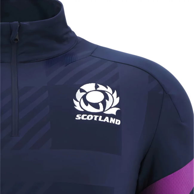 2025-2026 Scotland Rugby 1/4 Zip Training Top (Navy)
