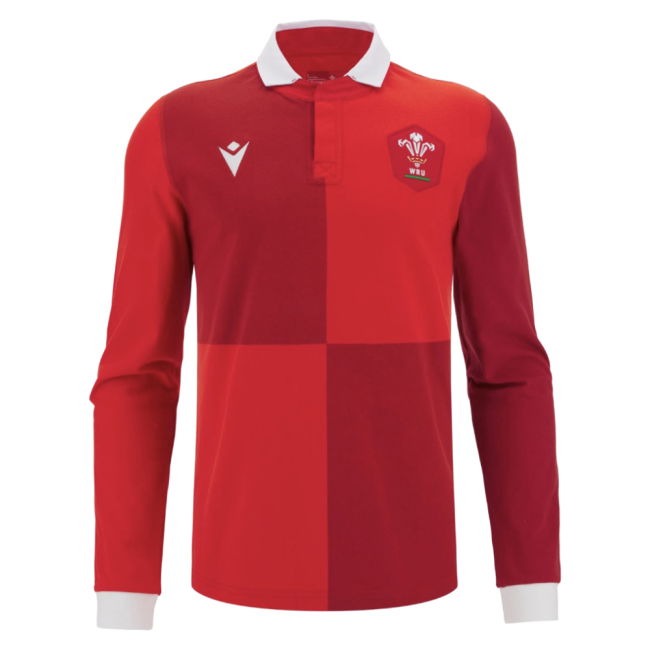 2025-2026 Wales Home Cotton LS Rugby Shirt (Your Name)