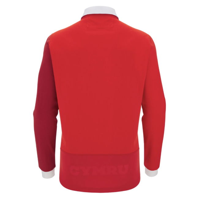 2025-2026 Wales Home Cotton LS Rugby Shirt