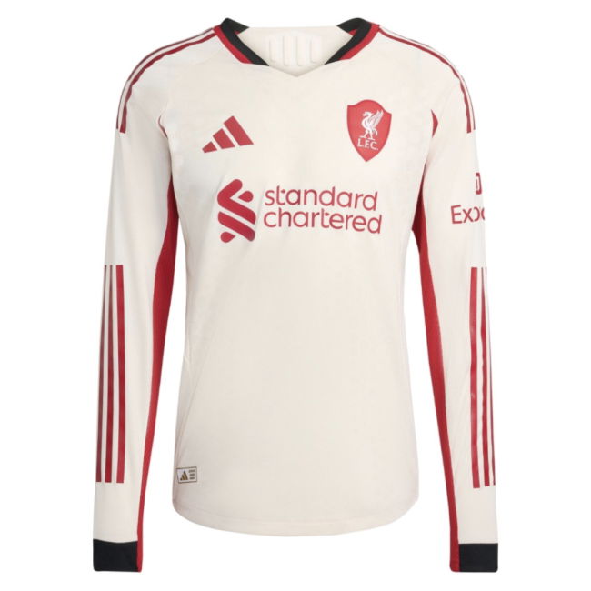 2025-2026 Liverpool Authentic Long Sleeve Away Shirt (M.Salah 11)