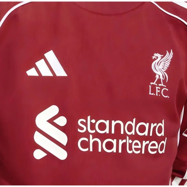 2025-2026 Liverpool Long Sleeve Home Shirt (Kids) (M.Salah 11)