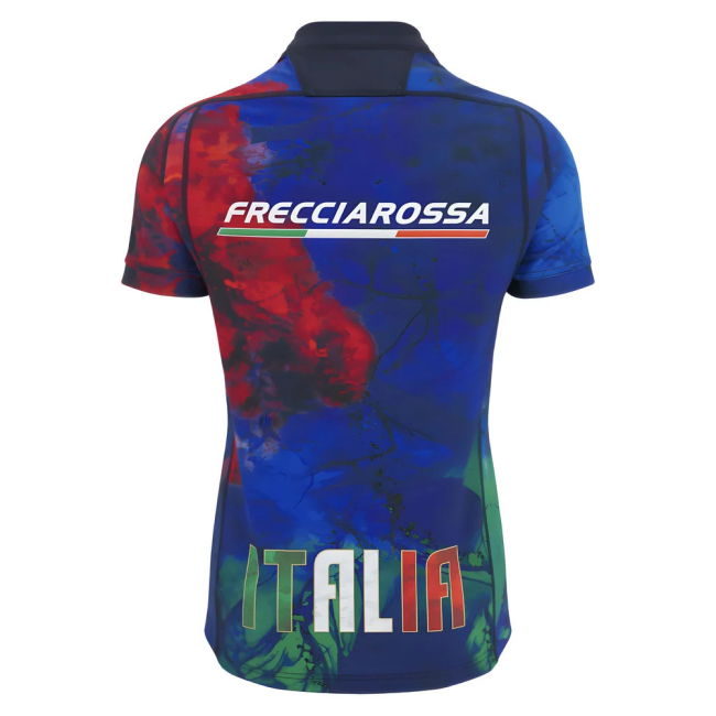 2025-2026 Italy FIR Rugby Training Jersey (Navy)