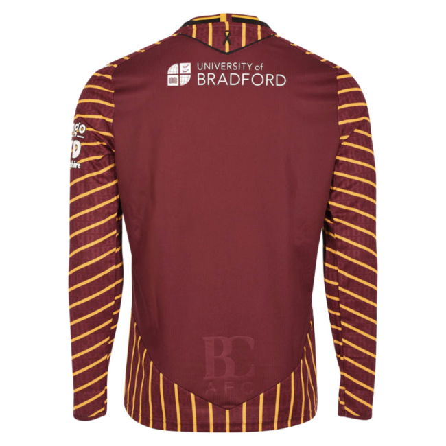 2025-2026 Bradford City Home Shirt Long Sleeve