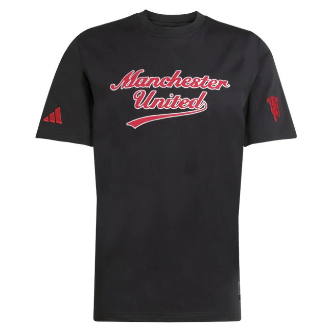 2025-2026 Man Utd US Tee (Black) (Your Name)