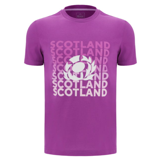 2025-2026 Scotland Leisure Rugby T-Shirt (Purple) (Your Name)