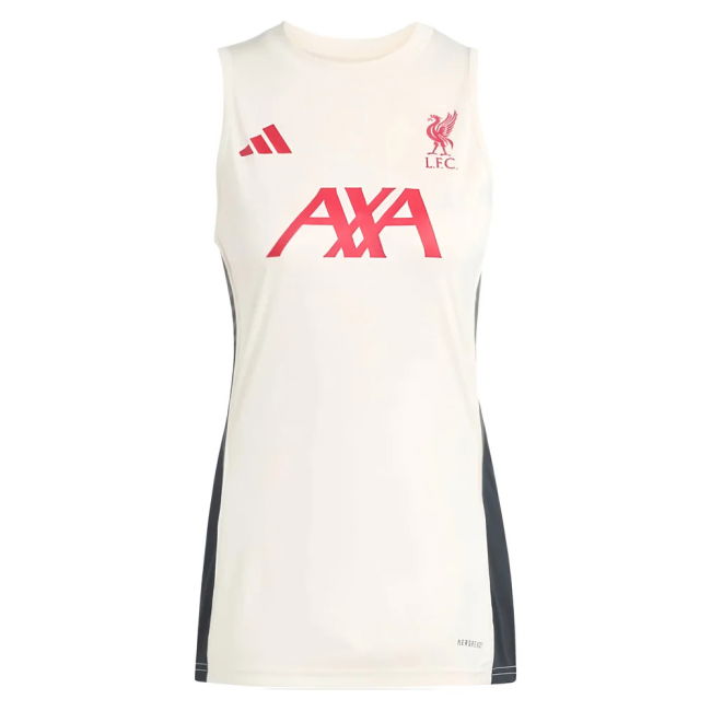 2025-2026 Liverpool Sleeveless Jersey (White) - Womens (Your Name)
