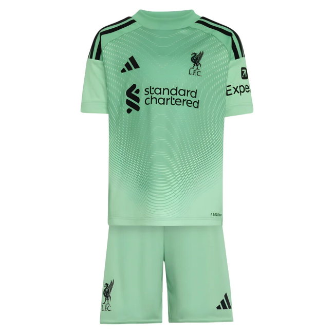 2025-2026 Liverpool Home Goalkeeper Mini Kit (Your Name)