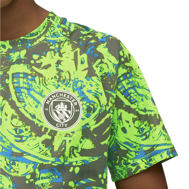 2025-2026 Man City Warm Up Jersey (Pro Green) - Kids