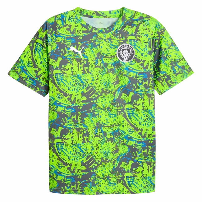 2025-2026 Man City Warm Up Jersey (Pro Green) (Your Name)