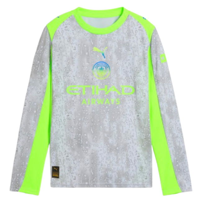 2025-2026 Man City Long Sleeve Third Shirt (Kids) (Silva 21)