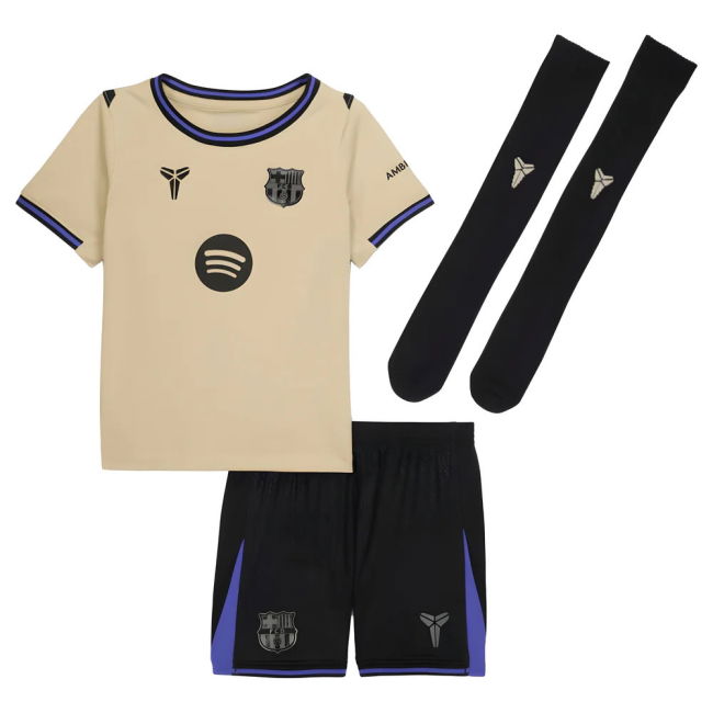 2025-2026 Barcelona Away Little Kids Mini Kit (Lewandowski 9)