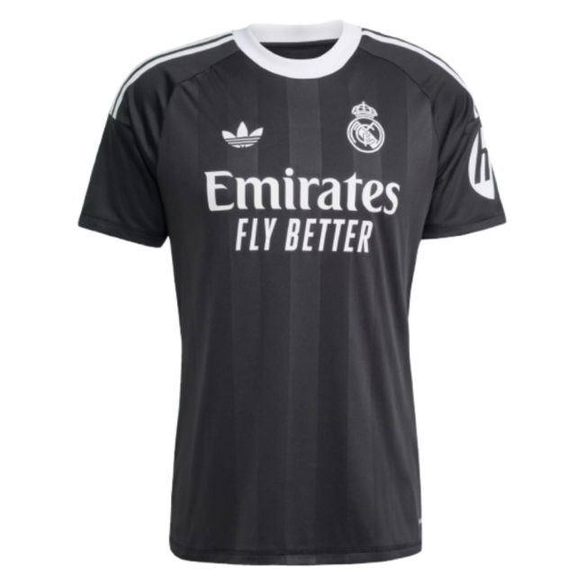 2025-2026 Real Madrid Third Goalkeeper Shirt (Black) (Your Name)