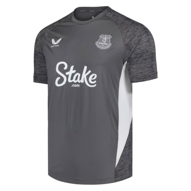 2025-2026 Everton Performance Short Sleeve T-Shirt (Grey) (Your Name)