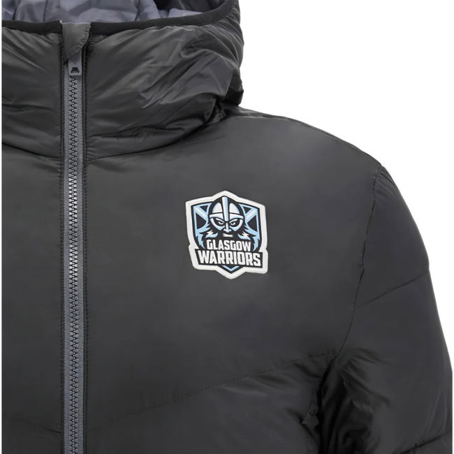2025-2026 Glasgow Warriors Hooded Bomber Jacket (Black)