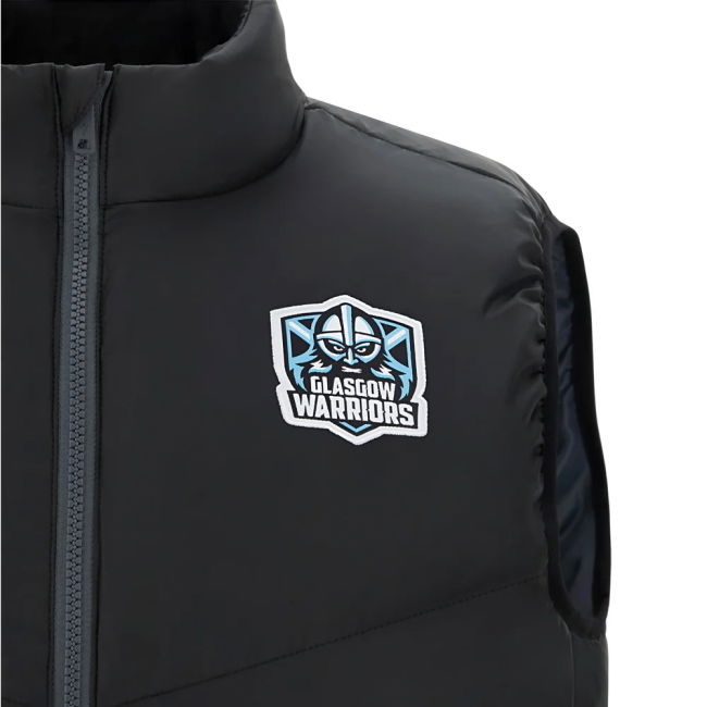 2025-2026 Glasgow Warriors Rugby Padded Gilet (Black)