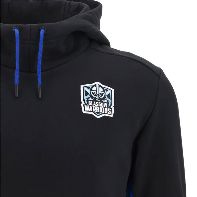 2025-2026 Glasgow Warriors Rugby Travel Hoody (Black)