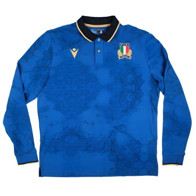 2025-2026 Italy FIR Home LS Cotton Rugby Shirt (Your Name)