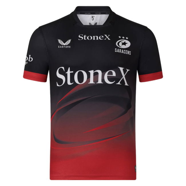 2025-2026 Saracens Home Rugby Shirt (Your Name)